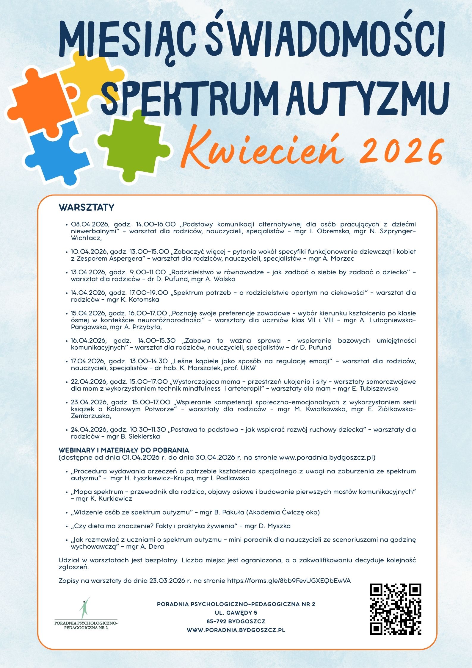 Warsztaty w ramach Miesiąca Świadomości Spektrum Autyzmu1